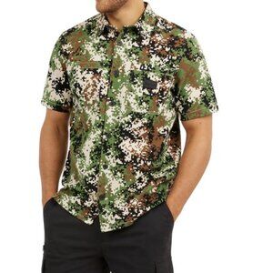 Dog Supply By Snoop Dog Mens Classic Woven Work Wear Shirt in Digital Camo S New